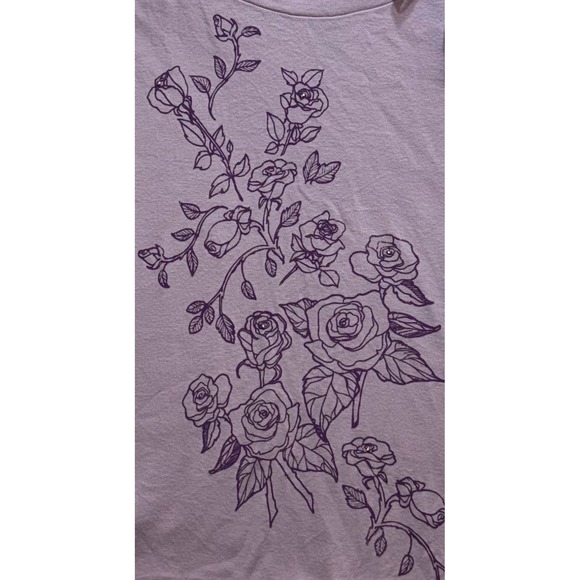 Venezia Top Size 18‎ 20 Women's Lavender Rose Print 3/4 Sleeve Round Neck Casual - Picture 5 of 7
